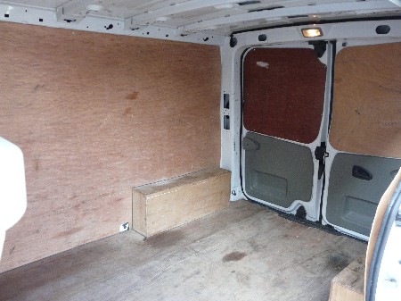 Inside an empty Renault Trafic