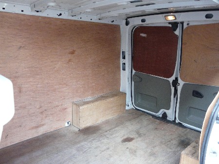 Renault Trafic van loadspace Inside an empty Renault Trafic