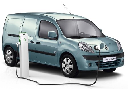 Renault Kangoo Van Maxi Z.E. electric van at charging station