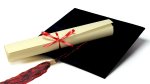 Student hat and degree scroll