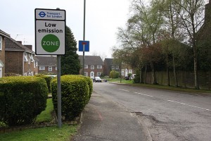 London Low Emission Zone sign