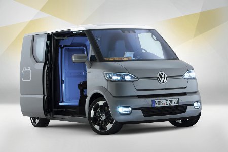 Volkswagen eT! Concept with sliding door open Volkswagen eT! Concept with sliding door open