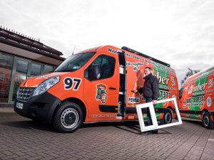 Renault Master in Amber Windows livery