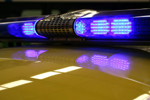 Emergency service blue lights