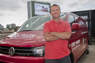 Andy Brodie and his Volkswagen Transporter van