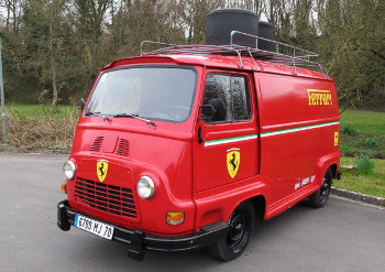 Niki Lauda Team Ferrari van from Rush