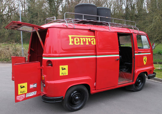 Niki Lauda's Team Ferrari van in Rush