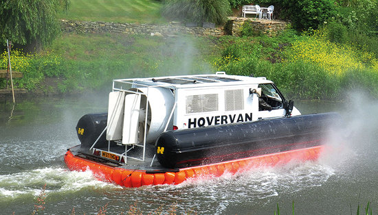 The Top Gear mk2 Hovervan in action