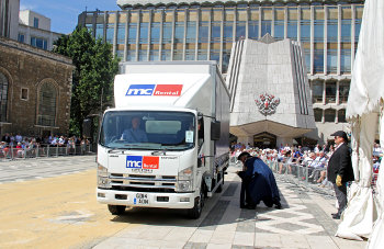 Isuzu being branded at Cart Making ceremony