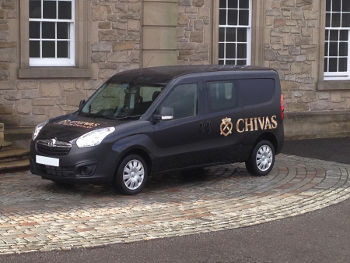 Chivas Brothers Vauxhall Combo Crew Van site vehicle