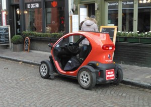Renault Twizy on streets of Bruges