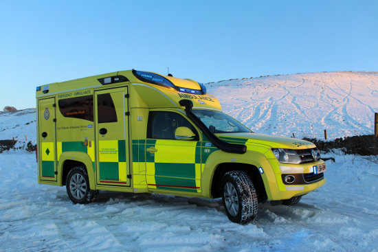 East Midlands Ambulance Service VW Amarok ambulance