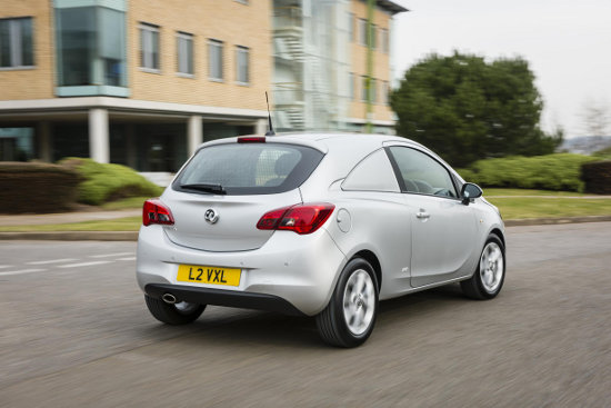 2015 Vauxhall Corsavan rear view