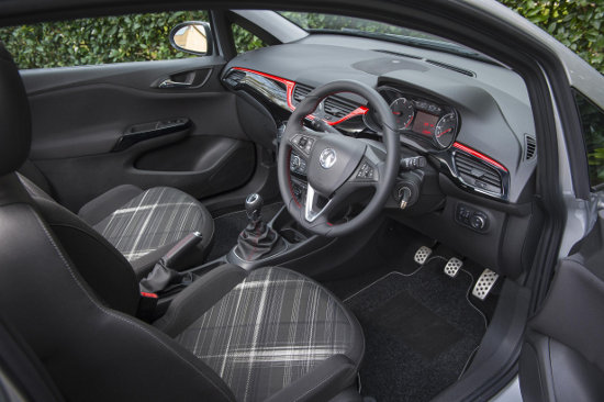 2015 Vauxhall Corsavan cab area