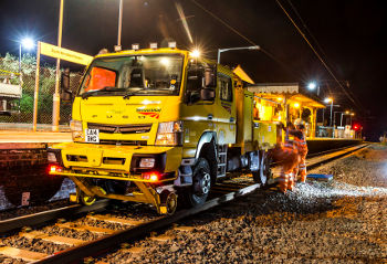 Network Rail FUSO Canter road rail vehicle