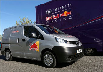 Red Bull Nissan van