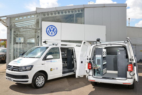 Bott Vario racking fitted inside VW Transporter