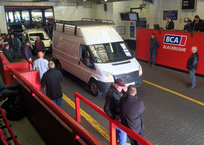 Used van at BCA auction