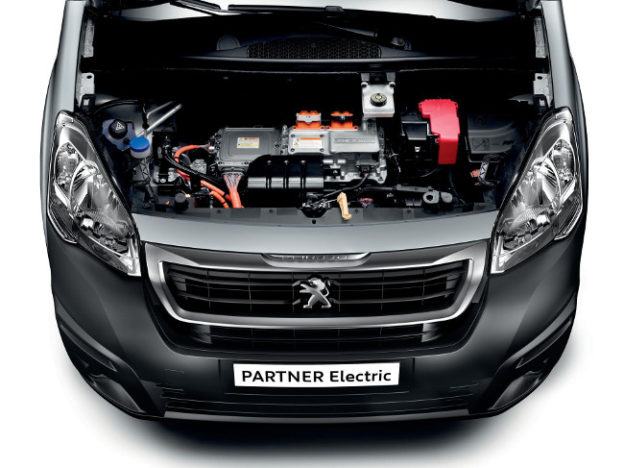 Peugeot Partner electric van engine bay