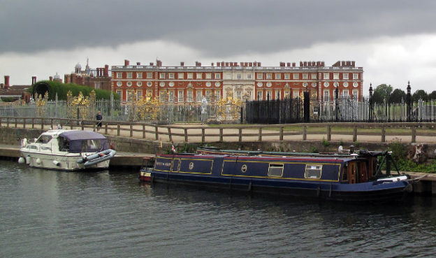 View of Hampton Court Palace from river